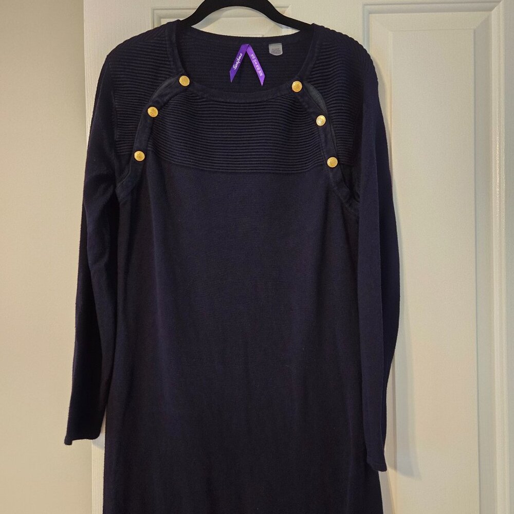 Womens Seraphine Navy Blue Maternity Dress Size 6